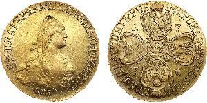 5 Rublo Impero russo (1720-1917) Oro Caterina II (1729-1796)