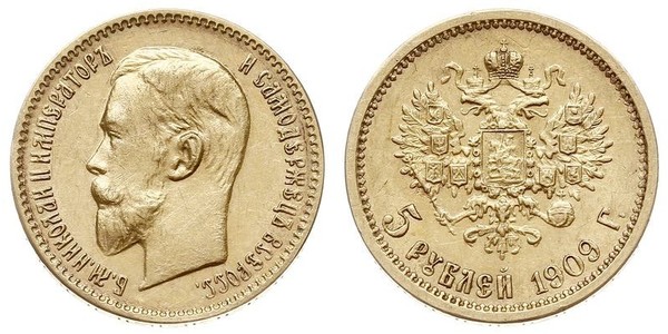 5 Rublo Impero russo (1720-1917) Oro Nicola II (1868-1918)