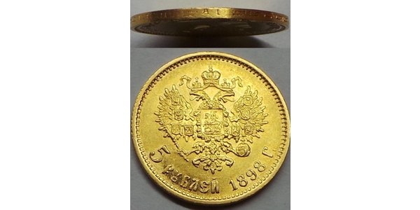 5 Rublo Impero russo (1720-1917) Oro Nicola II (1868-1918)