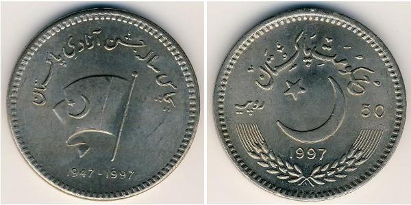5 Rupee Pakistan (1947 - ) Rame/Nichel 