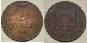 5 Santims Latvia Bronze 