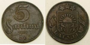 5 Santims Latvia Bronze 