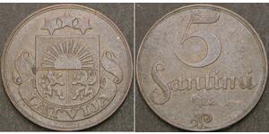 5 Santims Latvia Bronze 