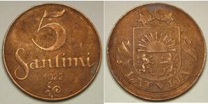 5 Santims Latvia Bronze 
