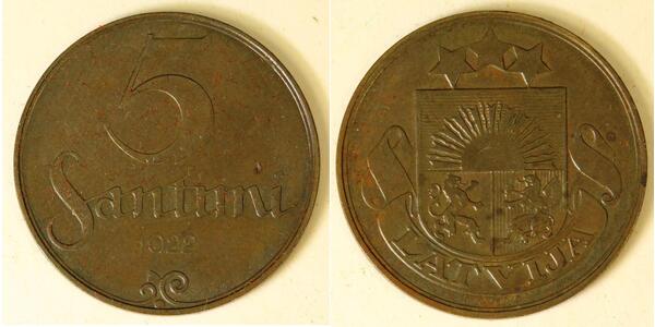 5 Santims Latvia Bronze 