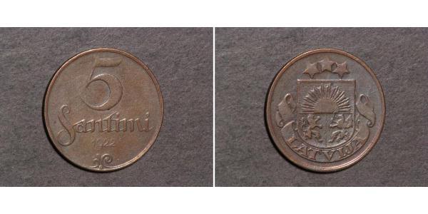 5 Santims Latvia Bronze 