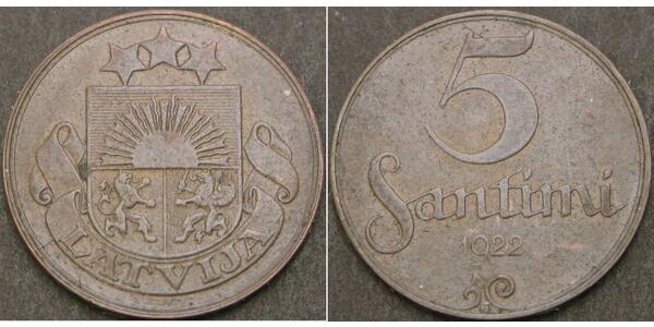 5 Santims Latvia Bronze 
