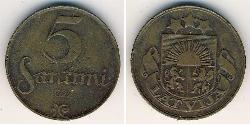 5 Santims Letlönj Bronze 