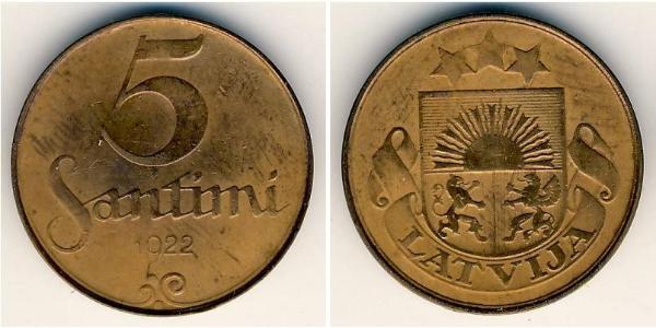5 Santims Латвія Бронза 