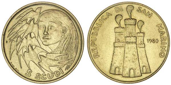 5 Scudo San Marino Oro 