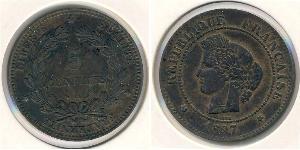 5 Sent French Third Republic (1870-1940)  Bronze 