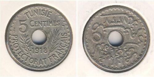 5 Sent Tunisia Bronzo/Nichel 