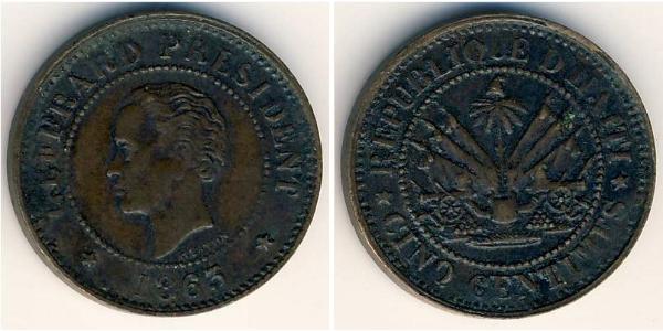 5 Sent Haiti Copper 