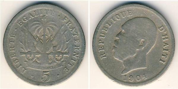 5 Sent Haïti Cuivre/Nickel 