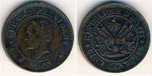5 Sent Haiti Kupfer 