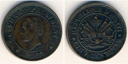 5 Sent Haiti Kupfer 