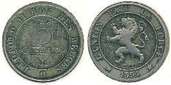 5 Sent Belgien Kupfer/Nickel 