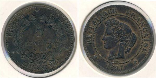 5 Sent 法兰西第三共和国 (1870 - 1940) 青铜 