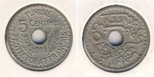 5 Sent Tunisia 青铜/镍 