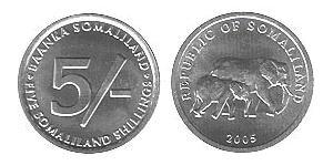 5 Shilling Somaliland Alluminio 