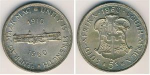 5 Shilling Afrique du Sud Argent 