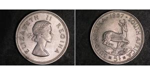 5 Shilling Afrique du Sud Argent Elizabeth II (1926-2022)