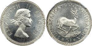 5 Shilling Afrique du Sud Argent Elizabeth II (1926-2022)