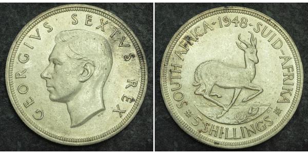 5 Shilling Afrique du Sud Argent George VI (1895-1952)