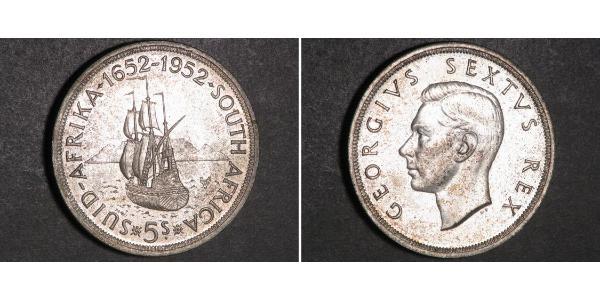 5 Shilling Afrique du Sud Argent George VI (1895-1952)