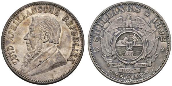 5 Shilling Afrique du Sud Argent Paul Kruger (1825 - 1904)