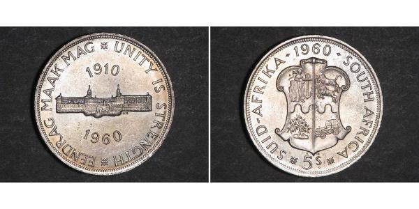 5 Shilling Afrique du Sud Argent 