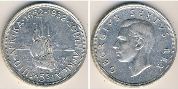 5 Shilling Afrique du Sud Argent George VI (1895-1952)