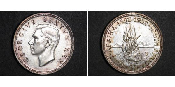 5 Shilling Afrique du Sud Argent George VI (1895-1952)