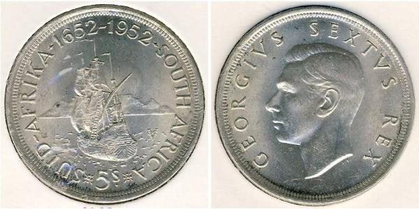 5 Shilling Afrique du Sud Argent George VI (1895-1952)