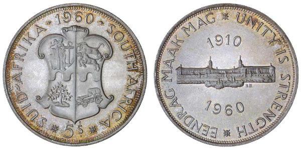 5 Shilling Afrique du Sud Argent 