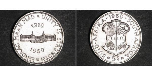 5 Shilling Afrique du Sud Argent 