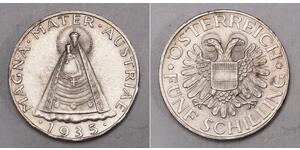 5 Shilling Federal State of Austria (1934-1938) Argent 