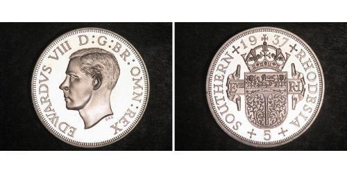 5 Shilling Southern Rhodesia (1923-1980) Argent Édouard VIII (1894-1972)