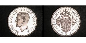 5 Shilling Southern Rhodesia (1923-1980) Argento Edoardo VIII (1894-1972)