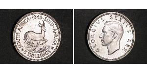 5 Shilling Sudafrica Argento Giorgio VI (1895-1952)