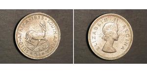 5 Shilling Sudafrica Argento Elisabetta II (1926-2022)