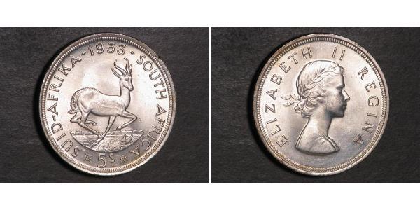 5 Shilling Sudafrica Argento Elisabetta II (1926-2022)