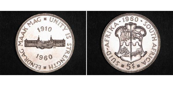 5 Shilling Sudafrica Argento 
