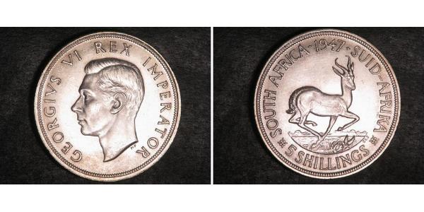 5 Shilling Sudafrica Argento Giorgio VI (1895-1952)