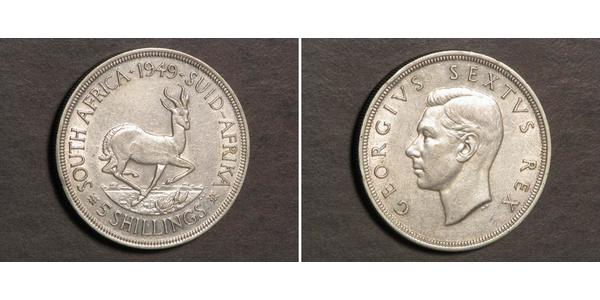 5 Shilling Sudafrica Argento Giorgio VI (1895-1952)