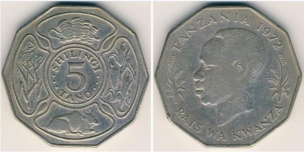 5 Shilling Tansania Kupfer/Nickel 