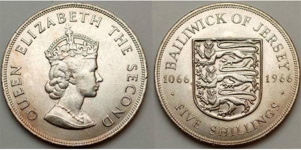 5 Shilling Jersey Níquel/Cobre Isabel II (1926-2022)