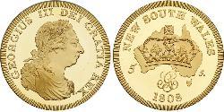 5 Shilling Australia (1788 - 1939) Oro Giorgio III (1738-1820)
