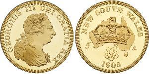 5 Shilling Australia (1788 - 1939) Oro Giorgio III (1738-1820)