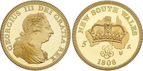 5 Shilling Australia (1788 - 1939) Oro Giorgio III (1738-1820)